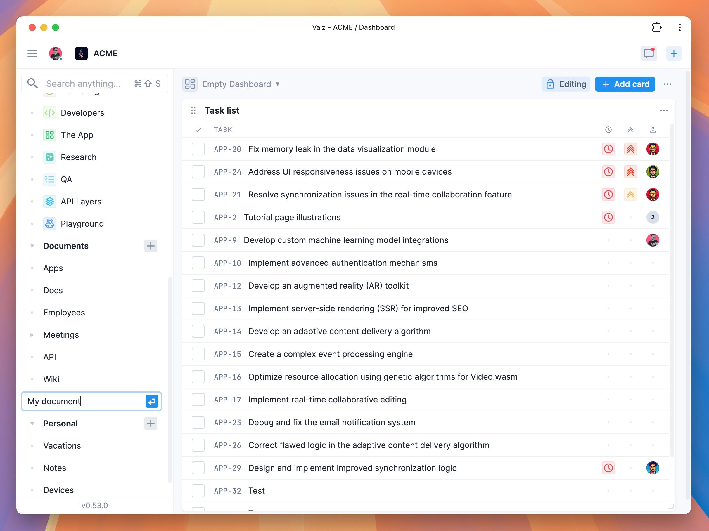 Creating a New Document