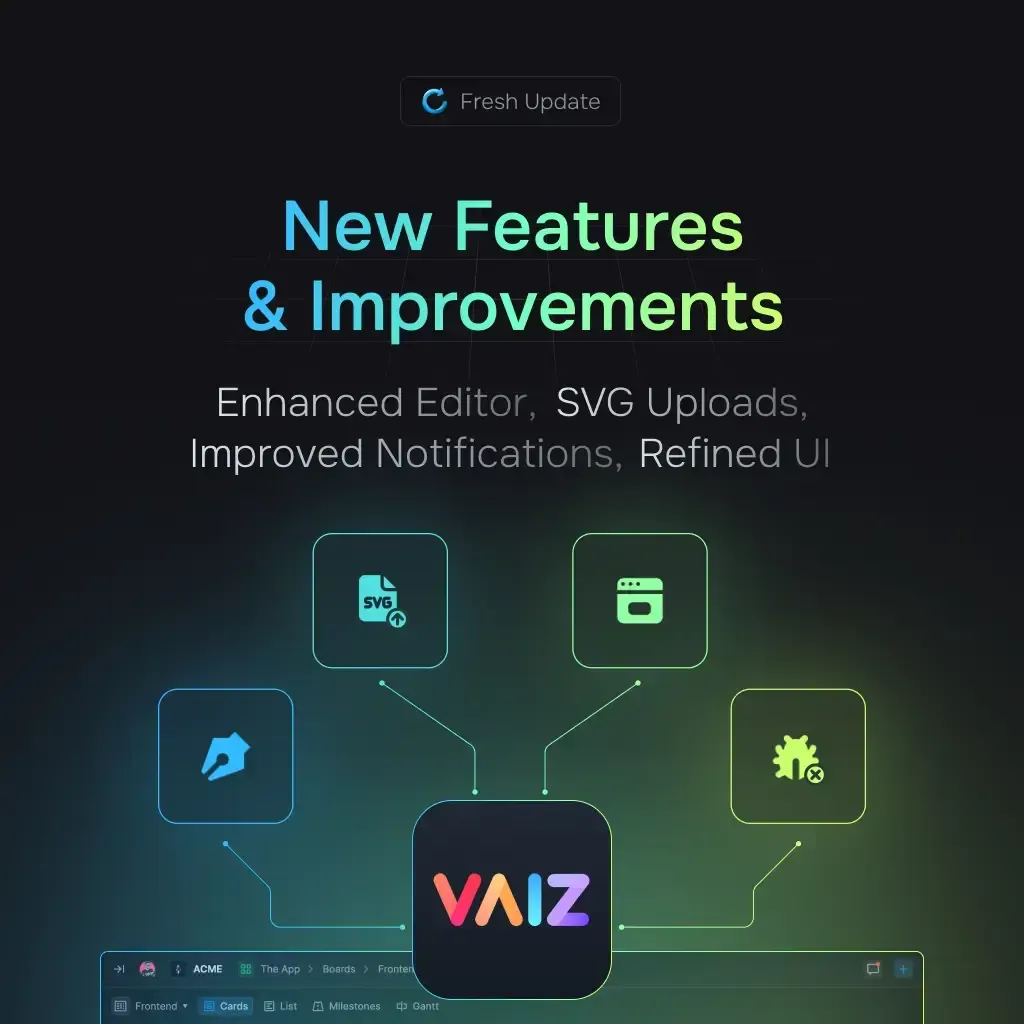 Vaiz Editor Overhaul and UI Improvements